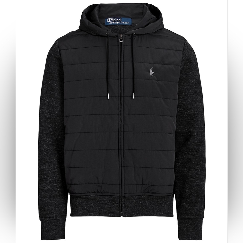 Polo Ralph Lauren puffer hoodie full zip hybrid jacket brand new tag mens medium